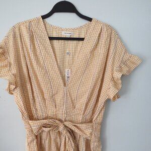 Max Studio Yellow Gingham Blouse